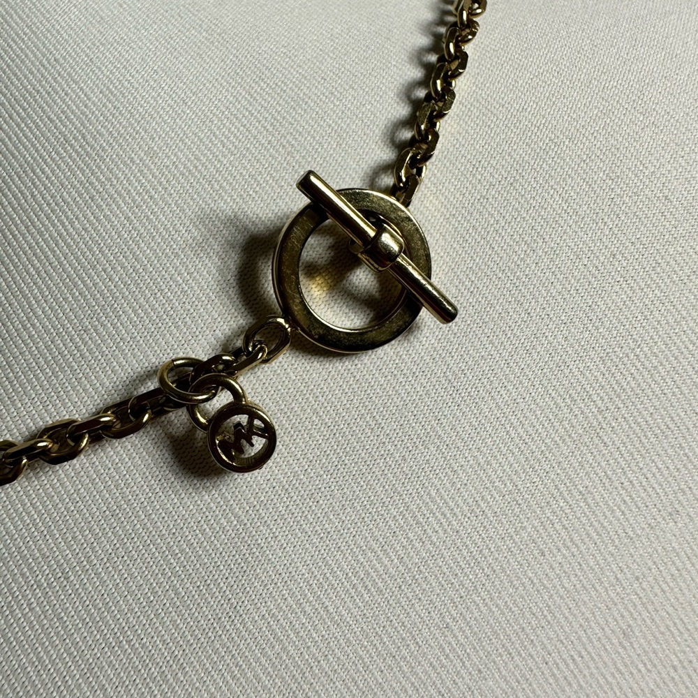 Michael Kors gold tone padlock necklace. Rare - Picture 8 of 8